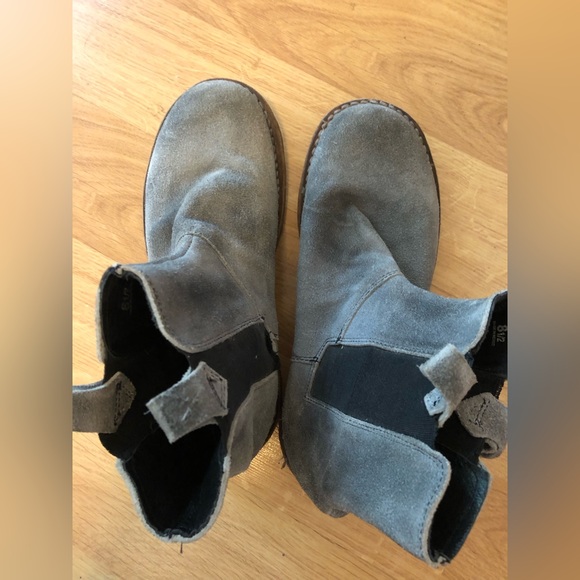 Gray suede Bed Stu slide on ankle boots - Picture 2 of 7